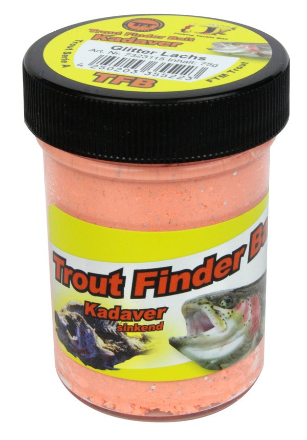 FTM Trout Finder Bait Kadaver Lachs mit Glitter Sinkend