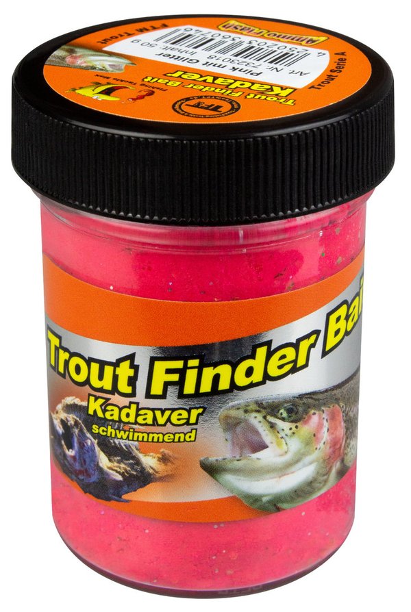 FTM Trout Finder Bait Kadaver Pink mit Glitter Schwimmend