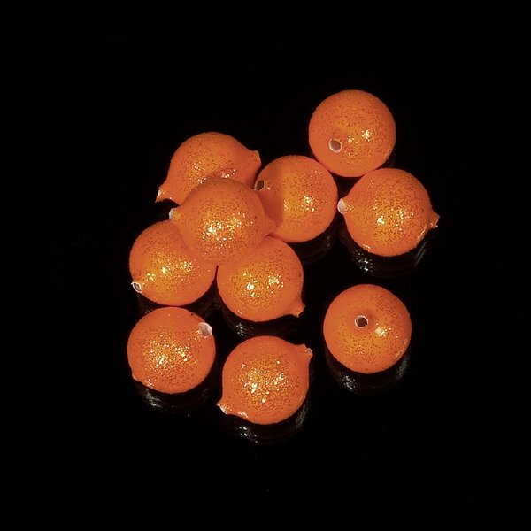 Lil Corky Perlen 5Stk. 8mm Farbe: GOR (Glitter Orange)