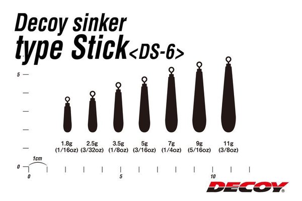 Decoy Sinkers Stick DS-6   5g   4Stk.