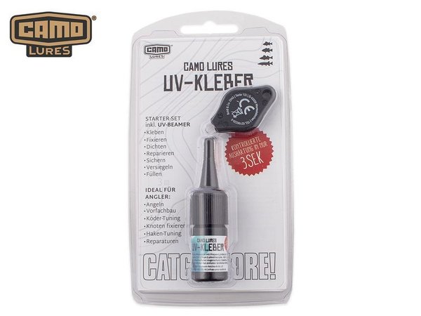 Camo Lures UV-Kleber 3g mit UV-Lampe