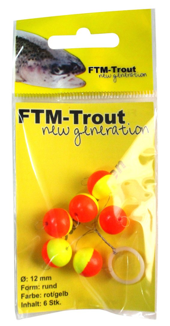 FTM Trout Piloten Rund Rot/Gelb 12mm