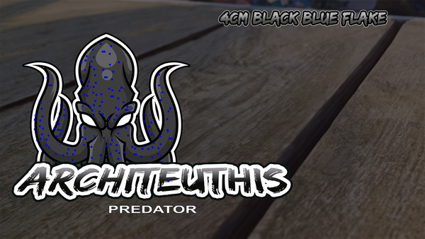 Architeuthis Predator 4cm Black Blue Flake